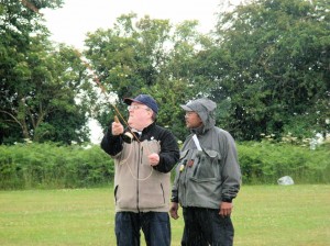 Tuition in the rain at Wrexham
